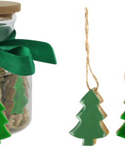 8134 JAR WITH TREE ORNAMENTS SILVA S/31